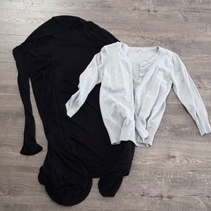 Gray and Black Cardigans